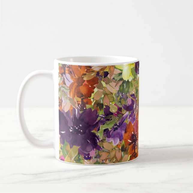 Rustikales Herbstmuster Kaffeetasse (Links)