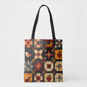 Rustikales Herbstmuster-Muster Bauernhof Tasche