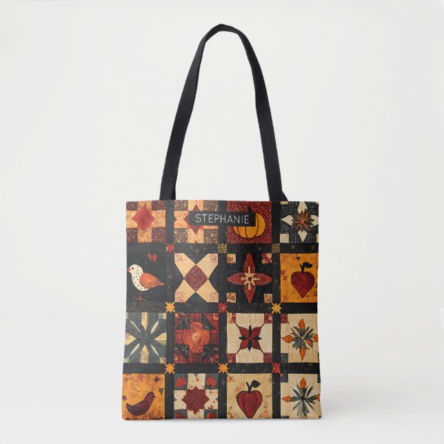 Rustikales Herbstmuster-Muster | Bauernhof Tasche (Vorderseite)