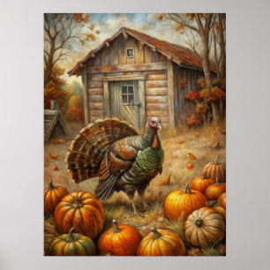 Rustikales Herbstposter Poster