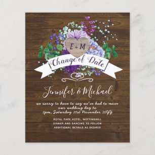 Rustikales Herz FOTO Lila Blumenwechsel