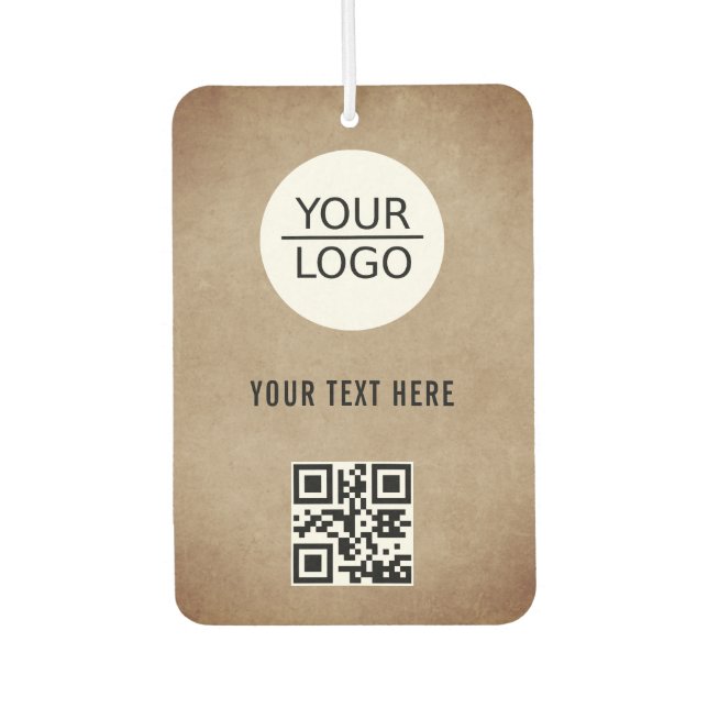 Rustikales Hinzufügen eines QR-Logos mit benutzerd Autolufterfrischer (Vorderseite)