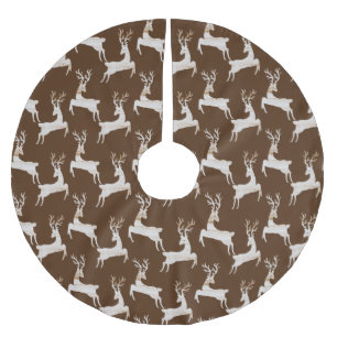 Rustikales Hirschhaut Polyester Weihnachtsbaumdecke