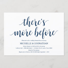 Rustikales Hochzeitsessen, Probe Navy Blue Einladung