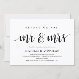 Rustikales Hochzeitsessen Probe, Schwarz und Weiß Einladung
