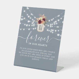 Rustikales Hochzeitsgedenktisch-Schild Sockelschild