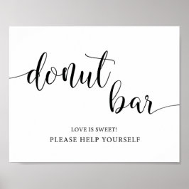 Rustikales Hochzeitsheim Donut Bar Sign Poster