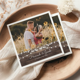 Rustikales Hochzeitsholz Serviette