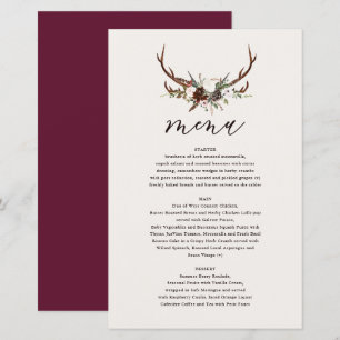 Rustikales Hochzeitsmenü mit Blumenkost und Staffe