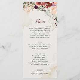 Rustikales Hochzeitsmenü von Boho Menükarte
