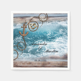 Rustikales Hochzeitspapier Napkins Serviette