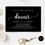Rustikales Hochzeitspazierengehen glücklich immer  Einladung<br><div class="desc">Markieren Sie den Anfang Ihres Lebens mit Eleganz mit unserer zeitgenössischen Hochzeitsfeier Einladungskarte "Happily Ever After Dinner". Diese Einladung eignet sich perfekt für Paare, die ihren fröhlichen Anlass ausdehnen und mit einem Hauch von Verspieltheit die Bühne für eine unvergessliche Veranstaltung geben. Die zeitlos elegante Schwarze Dekoration verleiht den Festlichkeiten eine...</div>