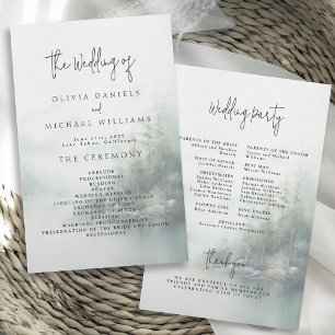 Rustikales Hochzeitsprogramm am Bergsee mit nebelv