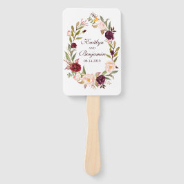 Rustikales Hochzeitsprogramm - Blume für Wasserfar Fächer