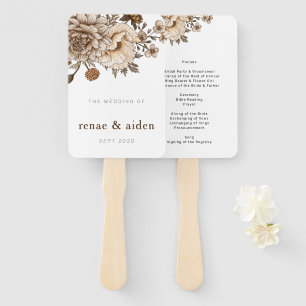 Rustikales Hochzeitsprogramm, Boho Woodland Fächer