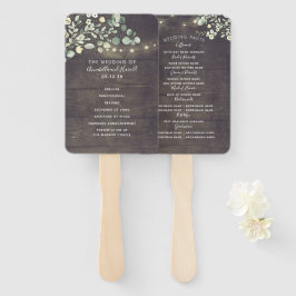 Rustikales Hochzeitsprogramm für Grünpflanzen | Me Fächer