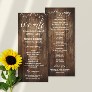 Rustikales Hochzeitsprogramm Programm