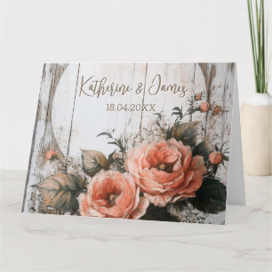 Rustikales Hochzeitsschild mit benutzerdefinierten Karte