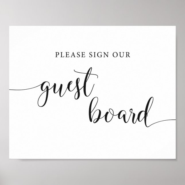 Rustikales Hochzeitssegment - unser Gästebuchssymb Poster (Vorne)