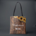 Rustikales Hochzeitsstift für Holz und Burlap-Sonn Tasche<br><div class="desc">Rustikales Holz & Burlap Sonnenblumen Country Bauernhof Chic Wedding Monogram Tragetaschen - Mit trendigem Bürstenskript Schriftart! ~ Karo mein Shop zu sehen,  die gesamte Hochzeitssuite für dieses Design!</div>