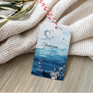 Rustikales Hochzeitstil Geschenkanhänger