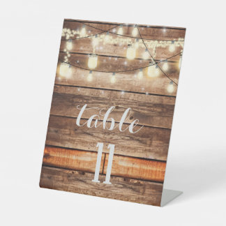 Rustikales Hochzeitstil Sockelschild