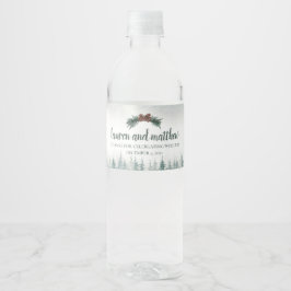 Rustikales Hochzeitwasser-Flaschengetränk