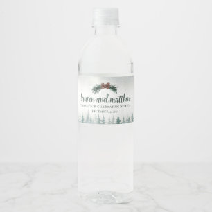 Rustikales Hochzeitwasser-Flaschengetränk