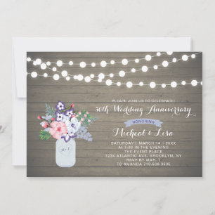 Rustikales Holz 30. Hochzeitstag Einladung