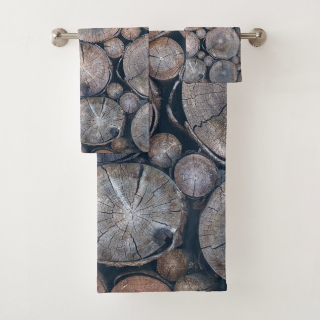 Rustikales Holz #3 #wall #art Badhandtuch Set (Insitu)