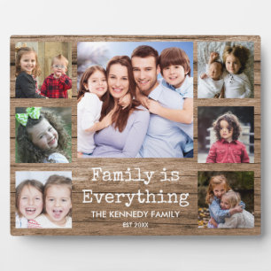 Rustikales Holz 7 Foto Collage Family Quote Plaque Fotoplatte