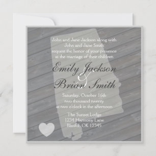 Rustikales Holz Alabama Große Hochzeit Einladungen