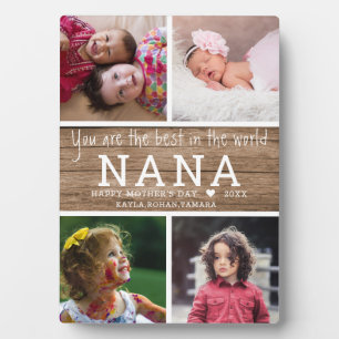 Rustikales Holz Best Nana 4 Foto Collage Fotoplatte