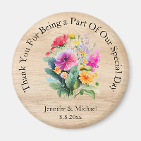 rustikales Holz Blumenmotiv danke Ihnen Hochzeitsm