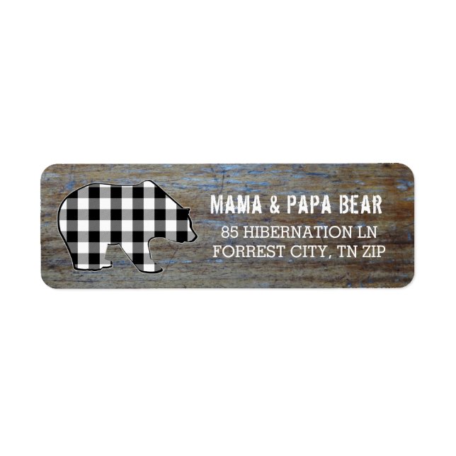 Rustikales Holz | Country Black Bear Lumberjack Ka (Vorne)