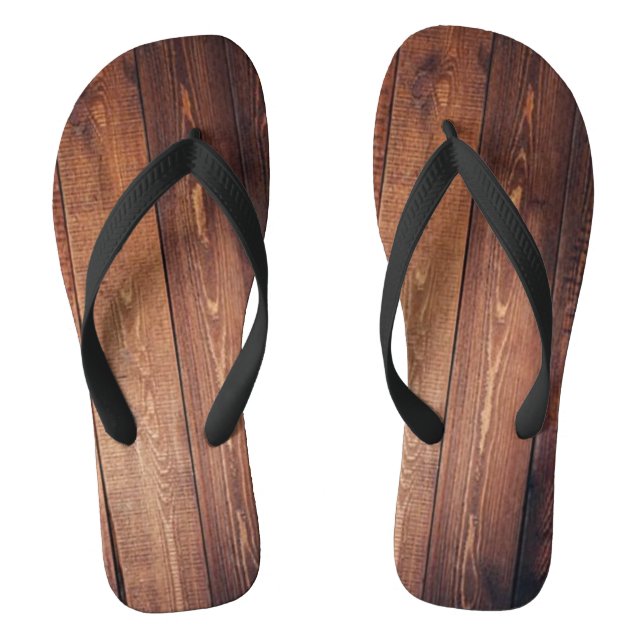 Rustikales Holz Flip Flops (Fußbett)