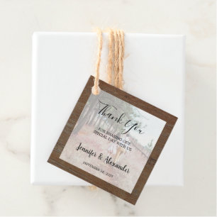 Rustikales Holz Foto Land Hochzeit Vielen Dank Geschenkanhänger