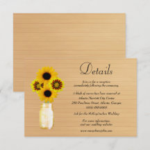 Rustikales Holz Gelbe florale Mason Jar Hochzeitss