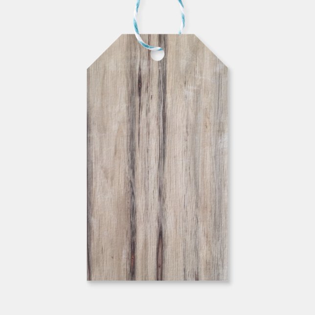 Rustikales Holz Geschenkanhänger (Rückseite)
