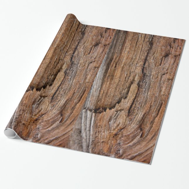 Rustikales Holz Geschenkpapier (Ungerollt)