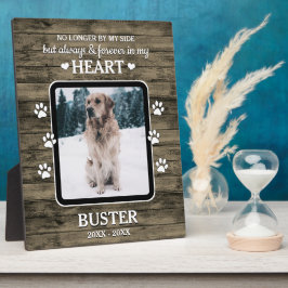 Rustikales Holz-Grain Familienpet Foto Gedenkstätt Fotoplatte