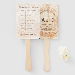 Rustikales Holz Hochzeitstermin-Souvenir Fächer