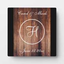 Rustikales Holz Hochzeitstisch Tabletop Plaque mit