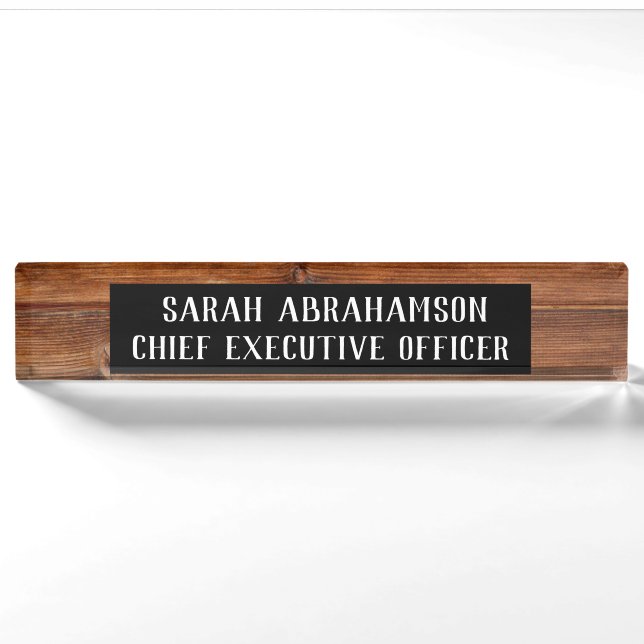 Rustikales Holz Holz Korntafel Schild Namensschild Namensplakette (Vorderseite)