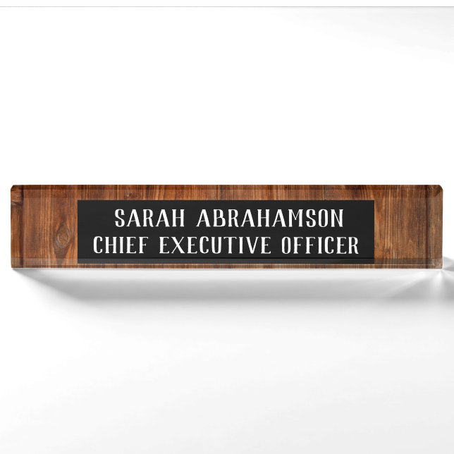 Rustikales Holz Holz Korntafel Schild Namensschild Namensplakette (Vorderseite)