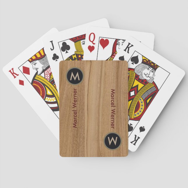 rustikales Holz (Imitat aus Holz) Spielkarten (Rückseite)
