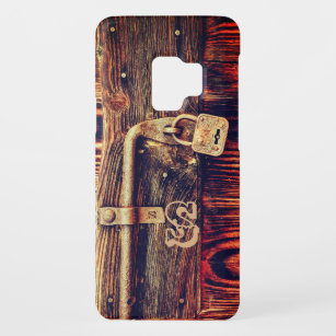 Rustikales Holz Korn Antique Messing Schloss braun Case-Mate Samsung Galaxy S9 Hülle