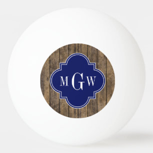 Rustikales Holz L Planks #1 Navy Quatrefolie 3 m'g Tischtennisball