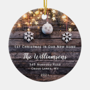 Rustikales Holz Leuchten Sterne Neue Zuhause Foto Keramik Ornament