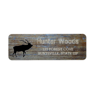 Rustikales Holz   Masculine Wildlife Elch Silhouet